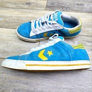 Converse All Star blue suede yellow and white size 11 women's